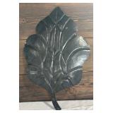 Metal Leaf Motif Platter