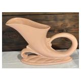 Vintage Pink Cornucopia Vase