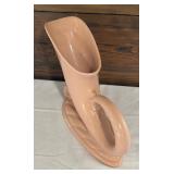 Vintage Pink Cornucopia Vase