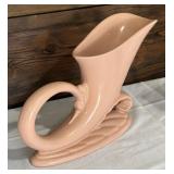 Vintage Pink Cornucopia Vase