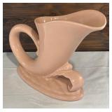Vintage Pink Cornucopia Vase