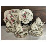 Wedgwood Charnwood Platter, Snack Plates, Cups and Saucers: Service for Eight