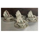 Wedgwood Charnwood Platter, Snack Plates, Cups and Saucers: Service for Eight