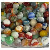 Vintage Marbles in Large Martini Style Glass