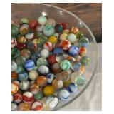 Vintage Marbles in Large Martini Style Glass