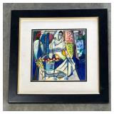 Yaya Hand Painted Glass Tile Decor by Yaya Guilded Artist