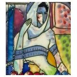 Yaya Hand Painted Glass Tile Decor by Yaya Guilded Artist