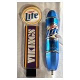 Two Vintage Miller Lite Tap Handles