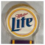 Two Vintage Miller Lite Tap Handles