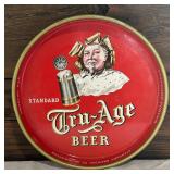 Vintage Standard Tru-Age Beer Metal Tray