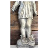 Vintage Cast Iron Gold and Silver Colored Heavy Angel / Stand or Wall Hanging