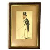 Vintage Vanity Fair Caricature Framed Print Titled "Petrarch" Depicting George Robert Hay-Drummond, Viscount Dupplin, Later the 13th Eral of Kinnoull