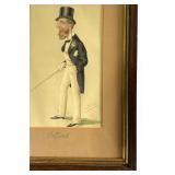 Vintage Vanity Fair Caricature Framed Print Titled "Petrarch" Depicting George Robert Hay-Drummond, Viscount Dupplin, Later the 13th Eral of Kinnoull