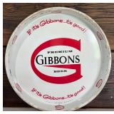 Vintage Collectable Beer Serving Tray Premium Gibbons Beer "if it