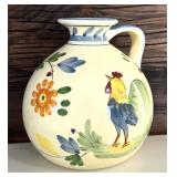 Amazing Decor Including Rooster Framed Watercolor Surrounded by Sunflowers, Provence International Provence Rooster Plate, Ceramic Rooster Pitcher and More