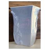 Vintage USA Red Wing Vase 1105  in Light Blue-Gray Color and Salmon-Pink Inside