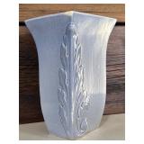 Vintage USA Red Wing Vase 1105  in Light Blue-Gray Color and Salmon-Pink Inside