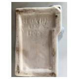 Vintage USA Red Wing Vase 1105  in Light Blue-Gray Color and Salmon-Pink Inside