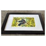 Framed Melanie Schumacher Bird Artwork Acrylic Design