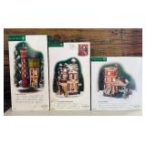 Dept. 56 Dicken Village Including "Notting Hill Water Tower". "Scrooge & Marley Counting House" and "St. Ives Lock House"