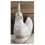 Vintage Rustic Style Folk Art Decorative Chicken and Hen Figurines
