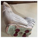 Vintage Rustic Style Folk Art Decorative Chicken and Hen Figurines