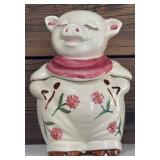 Shawnee Vintage Cookie Jar & Lid #44 Smiley Pig
