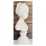 Vintage Alexander Backer Chalk Ware Bust Après Houdini of Young Woman, Reproduction