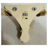 Beautiful Lot of Decor including Tray, Clock and Distressed Flower Bouquet Wall Sconce Shelf