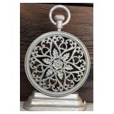 Beautiful Lot of Decor including Tray, Clock and Distressed Flower Bouquet Wall Sconce Shelf