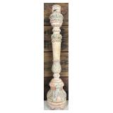 Handmade / Painted Large New Mexico Wooden Candlestick Holder