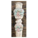 Handmade / Painted Large New Mexico Wooden Candlestick Holder