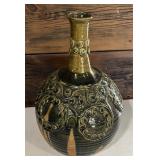 Vintage Gorgeon by Forgarty Pottery Vessel with Glazed Intricate Raised Patterns