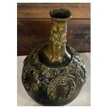 Vintage Gorgeon by Forgarty Pottery Vessel with Glazed Intricate Raised Patterns