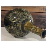 Vintage Gorgeon by Forgarty Pottery Vessel with Glazed Intricate Raised Patterns
