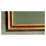 Pair of Framed Vintage Colored Prints with Green Matting, 6x8 Inches Each