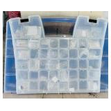Assorted Metal Crafting Beads in Plastic Organizer Case