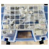 Assorted Metal Crafting Beads in Plastic Organizer Case