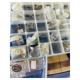Assorted Metal Crafting Beads in Plastic Organizer Case