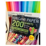 Origami and Craft Paper Set with Folders and Patterns