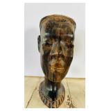Pair of 7 Inch Hand-Carved African Wood Busts