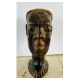 Pair of 7 Inch Hand-Carved African Wood Busts