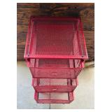 Three Drawer Metal Rolling Storage Cart