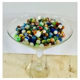 Large Martini Glass Filled with Marbles