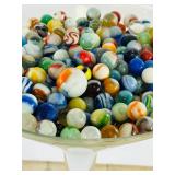 Large Martini Glass Filled with Marbles