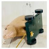 Wooden Pig Pull Toy