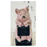 Vintage Metal Pig Piggy Bank