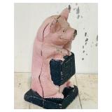 Vintage Metal Pig Piggy Bank