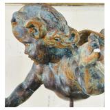 Cherub Sculpture on Decorative Pedestal