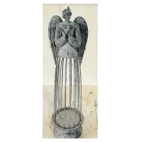 23-Inch Metal Angel Garden Statue with Heart